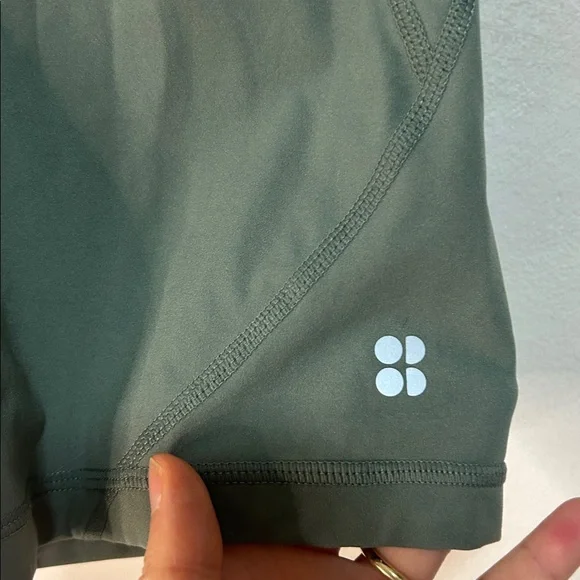 Sweaty Betty Power 9” Biker Shorts sage heath green Size L - Picture 4 of 9